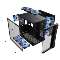 Desktop ATX Gaming Computer case with 10 RGB Cooling Fans case Gamer Pc