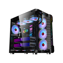 Desktop ATX Gaming Computer case with 10 RGB Cooling Fans case Gamer Pc