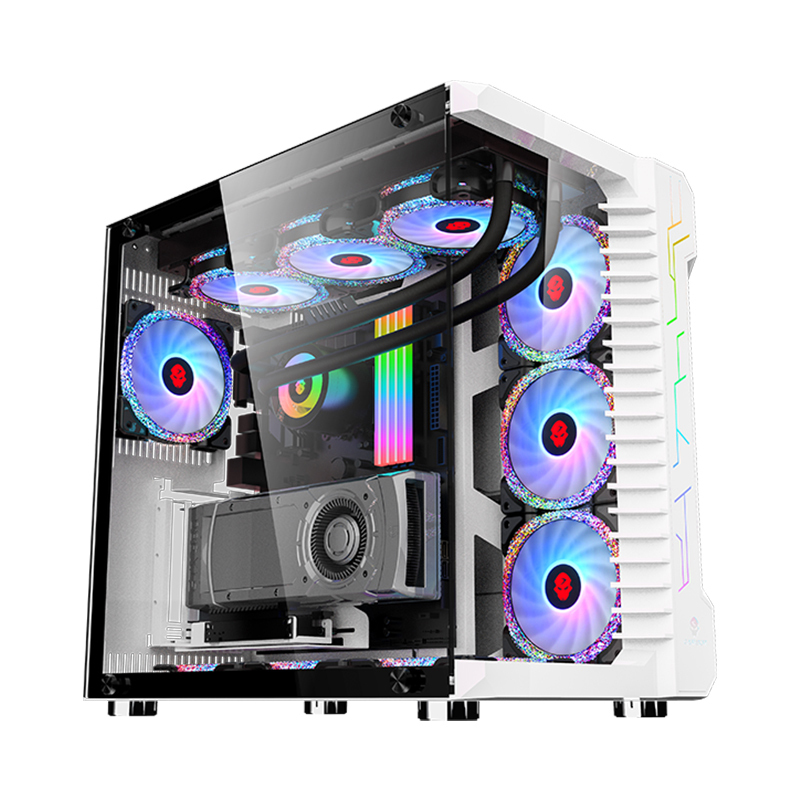 Desktop ATX Gaming Computer case with 10 RGB Cooling Fans case Gamer Pc