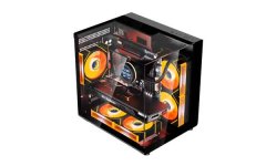 MATX Esport Gaming Chassis 7-fan Panoramic Lighting Effect 2 Sided Tempered Glass Mid Tower Desktop Computer Case in Stock