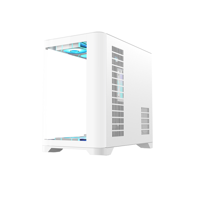 Factory direct   New Design Powerful ATX Computer Case Tower MATX Gaming PC Case Subject Color CPU Cooler Computer Cases & Tower Glass