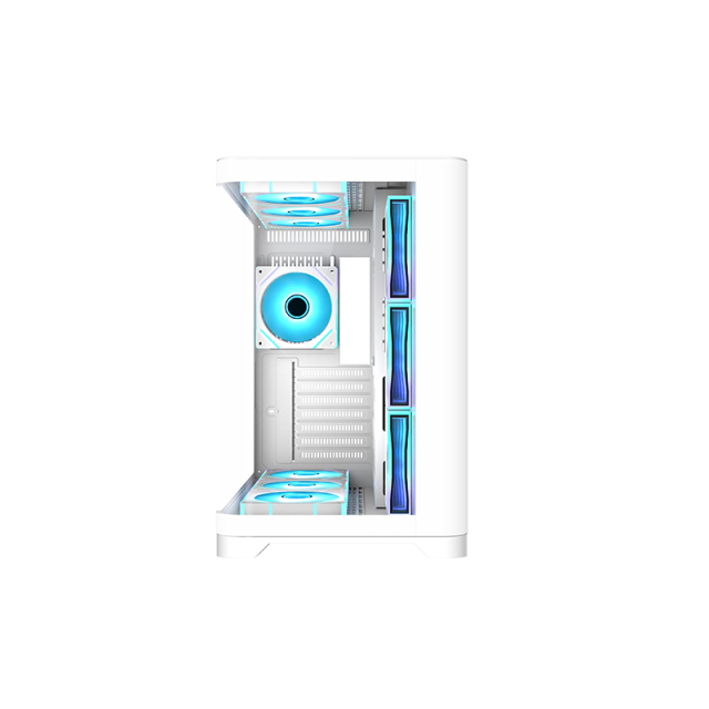 Factory direct   New Design Powerful ATX Computer Case Tower MATX Gaming PC Case Subject Color CPU Cooler Computer Cases & Tower Glass