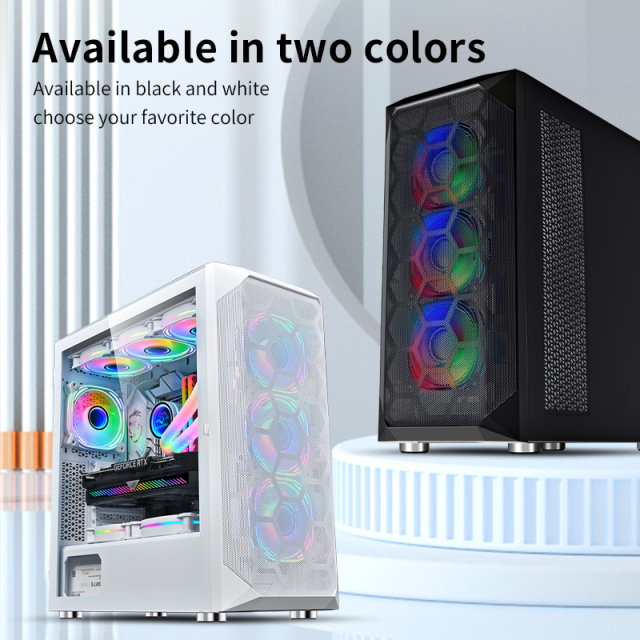 Hot Sell Full Tower PC Cabinet EATX ATX Desktop Computer Chassis Gaming PC Case With Tempered Glass Side Window