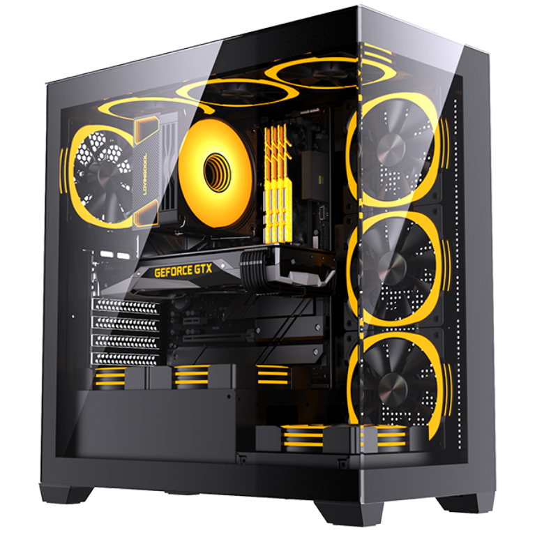 New Style PC Casing Computer Case ATX PC Case HD USB3.0 Tempered Glass Computer case & Towers Gaming Desktop Chassis