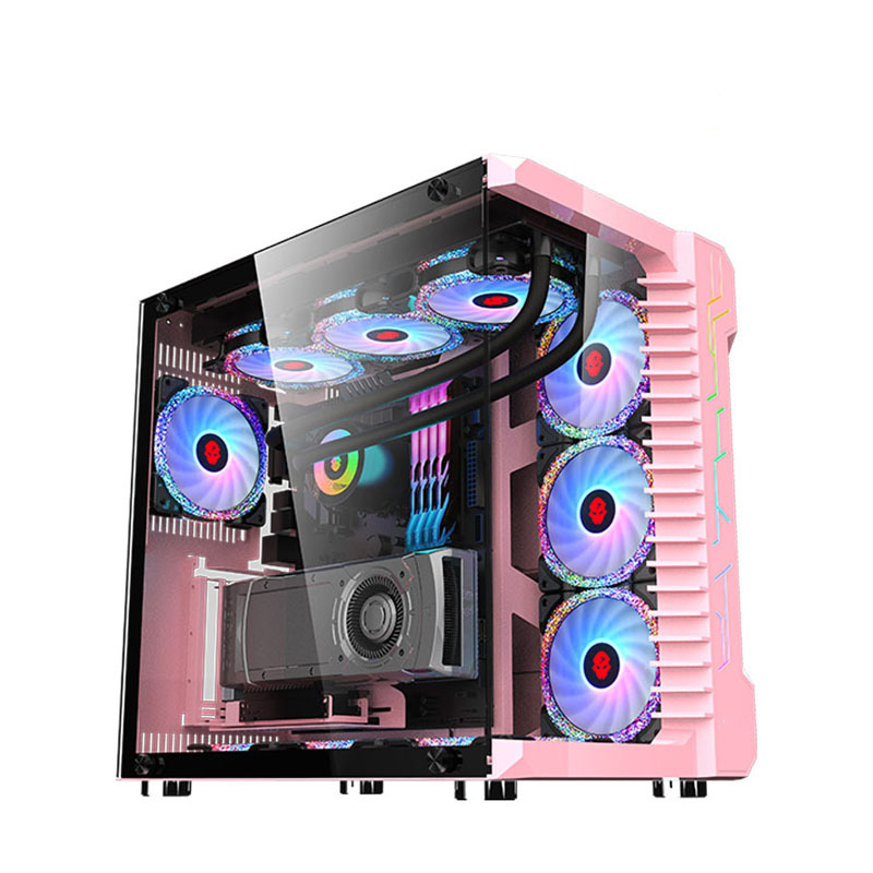 Desktop ATX Gaming Computer case with 10 RGB Cooling Fans case Gamer Pc