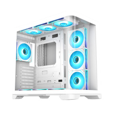 Factory direct   New Design Powerful ATX Computer Case Tower MATX Gaming PC Case Subject Color CPU Cooler Computer Cases & Tower Glass