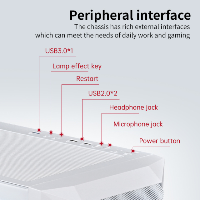 Hot Sell Full Tower PC Cabinet EATX ATX Desktop Computer Chassis Gaming PC Case With Tempered Glass Side Window