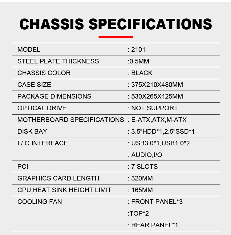 Newly Designed PC Cabinet OEM Gaming Computer Cases Towers Tempered Glass Gaming PC Case