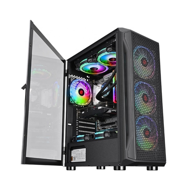 Wholesale OEM Computer Parts E-ATX ATX MATX ITX Gaming PC case Cable Management Computer case with Transparent Sliding Door