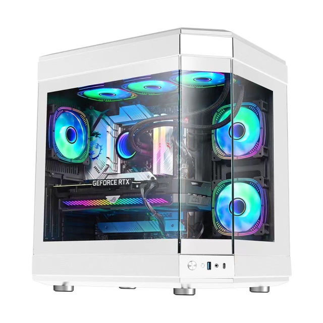ATX Game Case PC Tempered Glass Full View Gaming case Full Tower 360mm Water Cpu Cooler Computer Cases & Towers