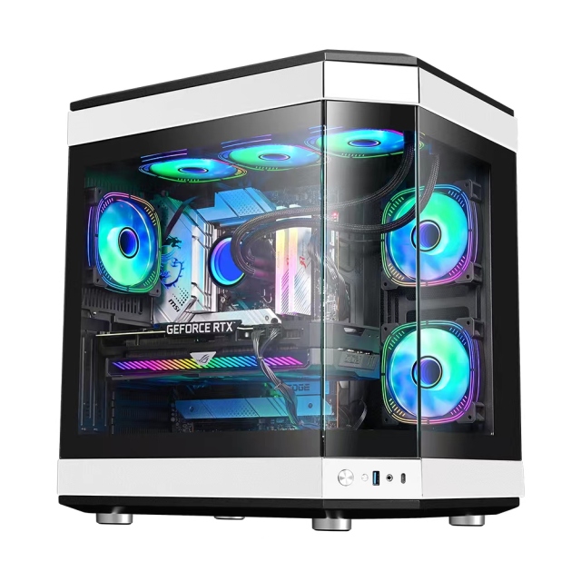 ATX Game Case PC Tempered Glass Full View Gaming case Full Tower 360mm Water Cpu Cooler Computer Cases & Towers