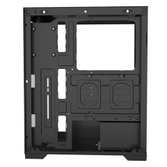 Full Tower Pc Case Gaming Computer Hardware Panel Water Cooler Software Tempered Glass ATX Pc Black Stock