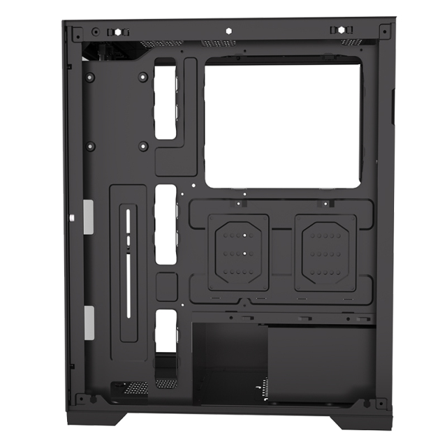 Full Tower Pc Case Gaming Computer Hardware Panel Water Cooler Software Tempered Glass ATX Pc Black Stock