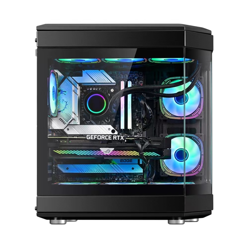 ATX Game Case PC Tempered Glass Full View Gaming case Full Tower 360mm Water Cpu Cooler Computer Cases & Towers