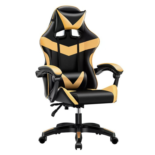 Lift Breathable Stainless Steel Modern Ergonomic Computer Desk Chair Comfortable Leather Home Gaming Chairs