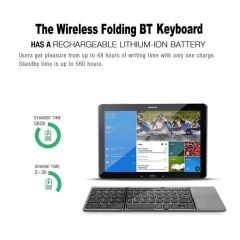 Mini Wireless Keyboard With Touchpad BT Office Portable Magnetic Triple Folding Keyboard for Windows Android IOS iPad Phone