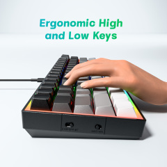 Gaming Keyboard PBT Side Printed Keycaps Red Switch Pink Mechanical Keyboard for PC Computer Laptop