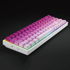 Gaming Keyboard PBT Side Printed Keycaps Red Switch Pink Mechanical Keyboard for PC Computer Laptop