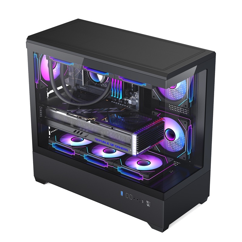 E-ATX Big Space Computer Case Sea View Large Size E-atx Pc case Tempered Glass Gaming case