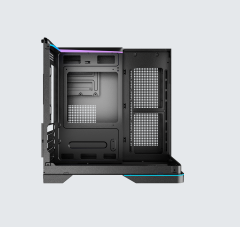 New Fashion Black/white Color Seaview Tempered Glass Case ATX HD USB 3.0 Computer Cases With RGB Strip