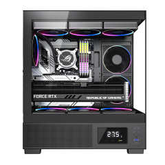 New Gaming PC Case ATX OEM Wholesale Mid Tower High Quality Computer Case With LCD Screen Motherboard