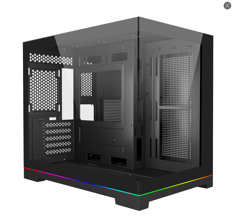 Popular Casing Computer Mid Tower High-Performance Computer Micro Atx Gaming Case Pc Case With 2 Sides-glass for Gamer