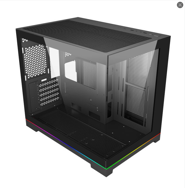 Popular Casing Computer Mid Tower High-Performance Computer Micro Atx Gaming Case Pc Case With 2 Sides-glass for Gamer