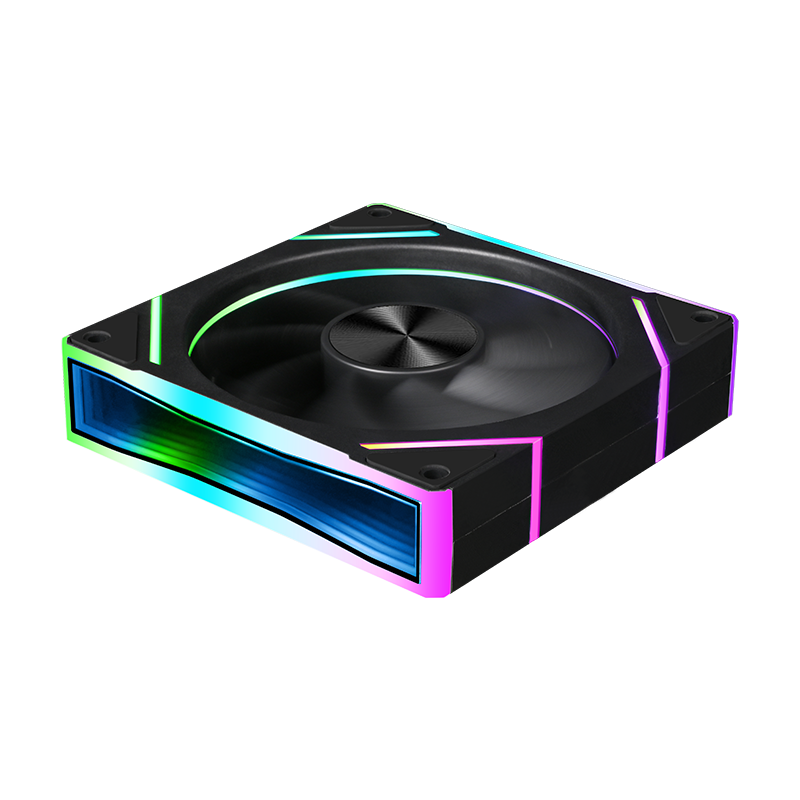Infinite Mirror Design Fan 6 Pin RGB Lighting Low Noise Air Cooler Fan 12CM Air Cooling Fan for Gaming Desktop PC