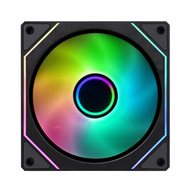 120mm Prism 4Pro RGB Fan with ARGB Sync High CFM Airflow 1.5mm-H2O Static Pressure Low Noise 20dBA for PC Cooling Build