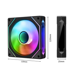 120mm Prism 4Pro RGB Fan with ARGB Sync High CFM Airflow 1.5mm-H2O Static Pressure Low Noise 10-26dBA for PC Build