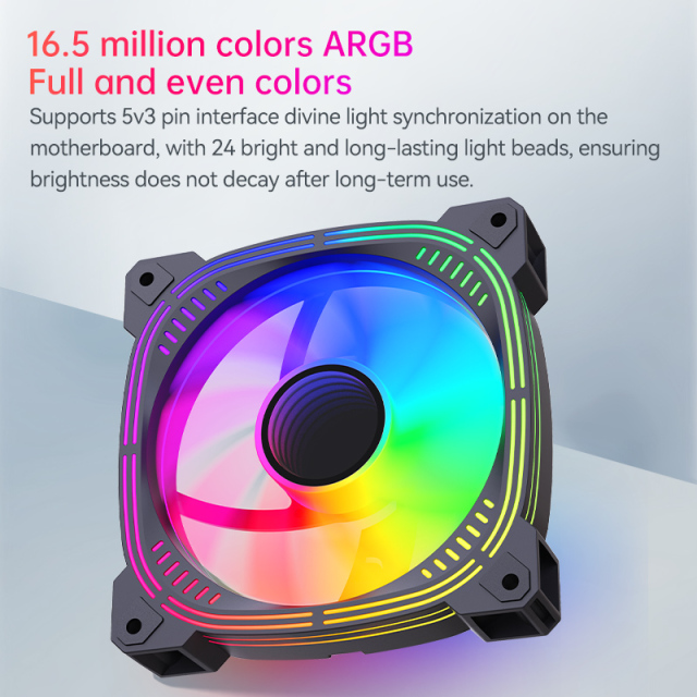 ARGB Computer Case Fans With Adjustable RGB Lighting for Gaming and Professional PC Builds