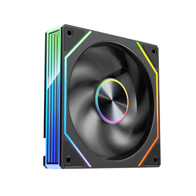 8PRO 12CM RGB Temperature-Controlled PWM Silent Fan High Airflow 5V 3-Pin ARGB Sync High-Rated CPU Cooling Case for PC