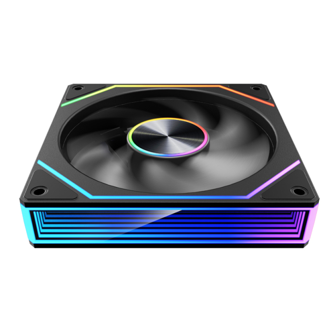 8PRO 12CM RGB Temperature-Controlled PWM Silent Fan High Airflow 5V 3-Pin ARGB Sync High-Rated CPU Cooling Case for PC