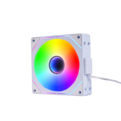 9-Blade ARGB PWM Fan, Hydraulic Bearing, 16+8 LEDs, 600-1600 RPM, with White Pads & FM2412C Hub