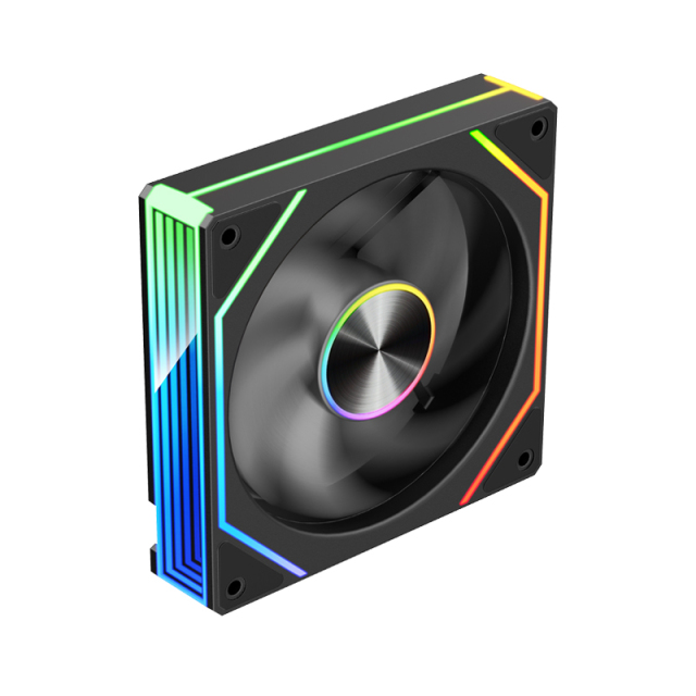 8PRO 12CM RGB Temperature-Controlled PWM Silent Fan High Airflow 5V 3-Pin ARGB Sync High-Rated CPU Cooling Case for PC