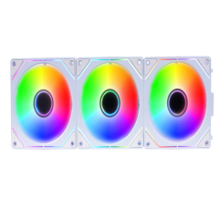 9-Blade ARGB PWM Fan, Hydraulic Bearing, 16+8 LEDs, 600-1600 RPM, with White Pads & FM2412C Hub