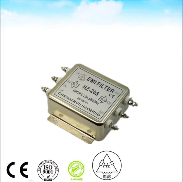 Solar Inverter Passive 3 Phase RFI EMI Filter For Dc Dc Converter 440 480VAC 5A
