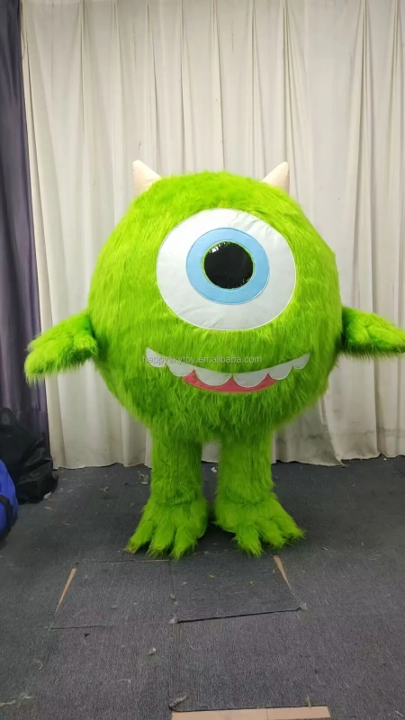Best Seller Unisex Inflatable Adult Cartoon Character Cosplay Hulk Monsters Inc Mascot Costume Hand Drawn Advertising Activities