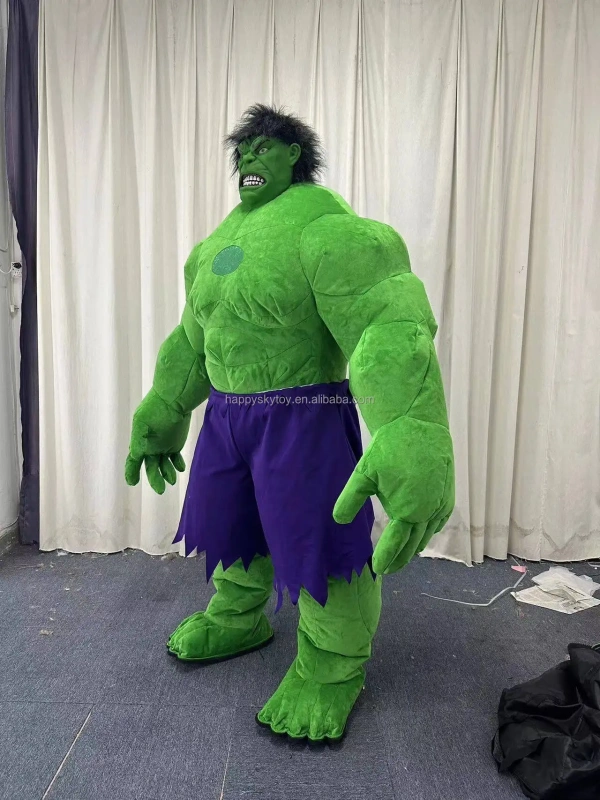 Giant hero mascot green hulk standing fierce costume 2m/2.6m/3m inflatable giant mascot costume