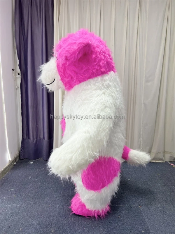 Hot Selling Unisex Halloween Party Cosplay Adult Mascot Costume Inflatable Husky Dog Mascot Costume