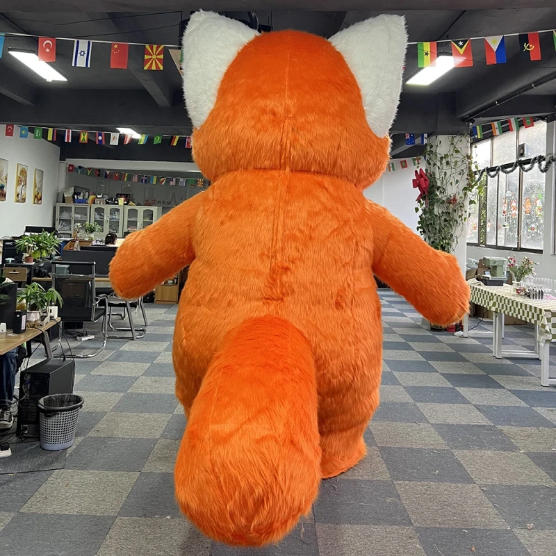 MOQ 1 Inflatable Fox Custom Design Plush Mascot Costume For Adult