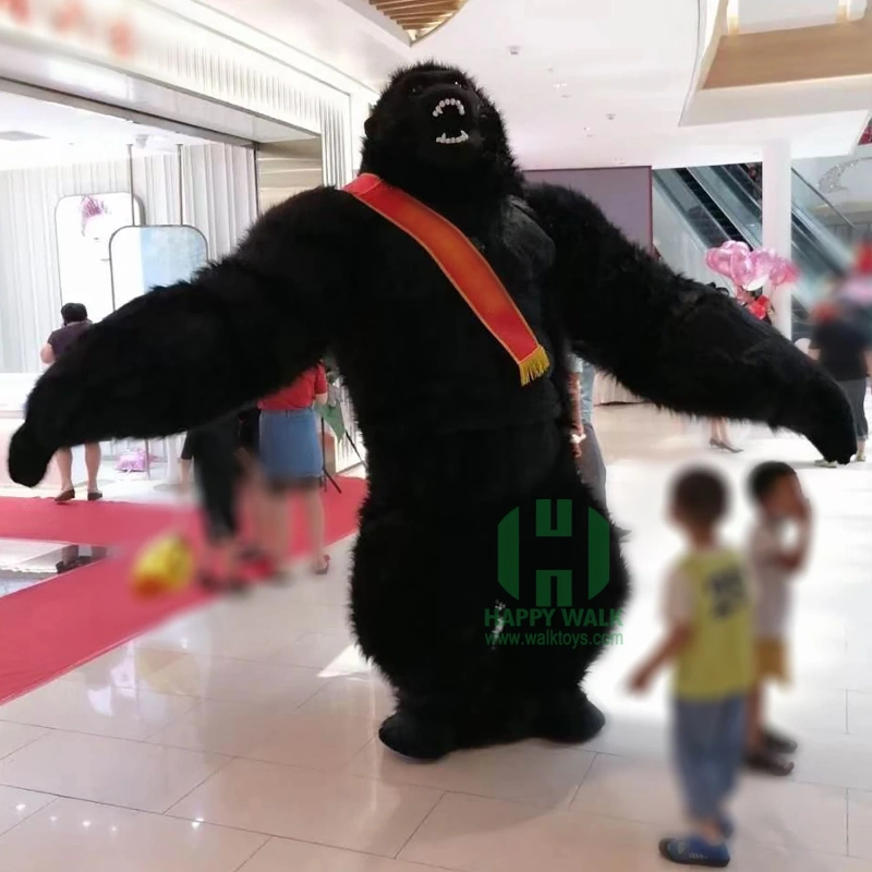 Custom size 2M 2.6M 3M Giant Realistic Inflatable Gorilla Mascot Costume For Events