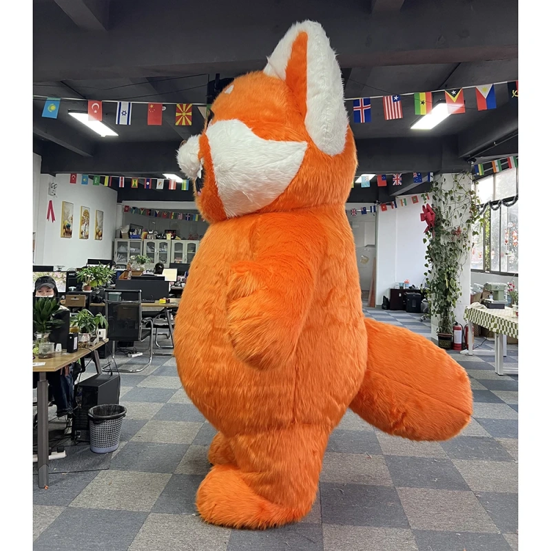 MOQ 1 Inflatable Fox Custom Design Plush Mascot Costume For Adult