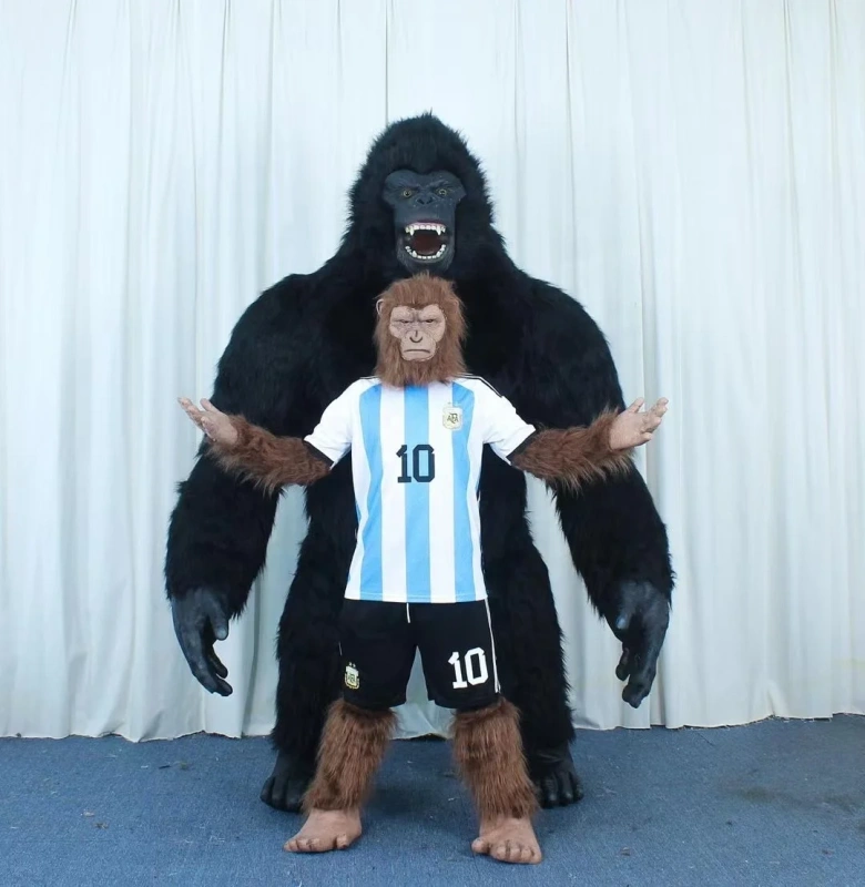 Low price Hot New Party Blower Up Cloth Custom Animal Inflatable Mascot Costume Black Gorilla costume 2.2M