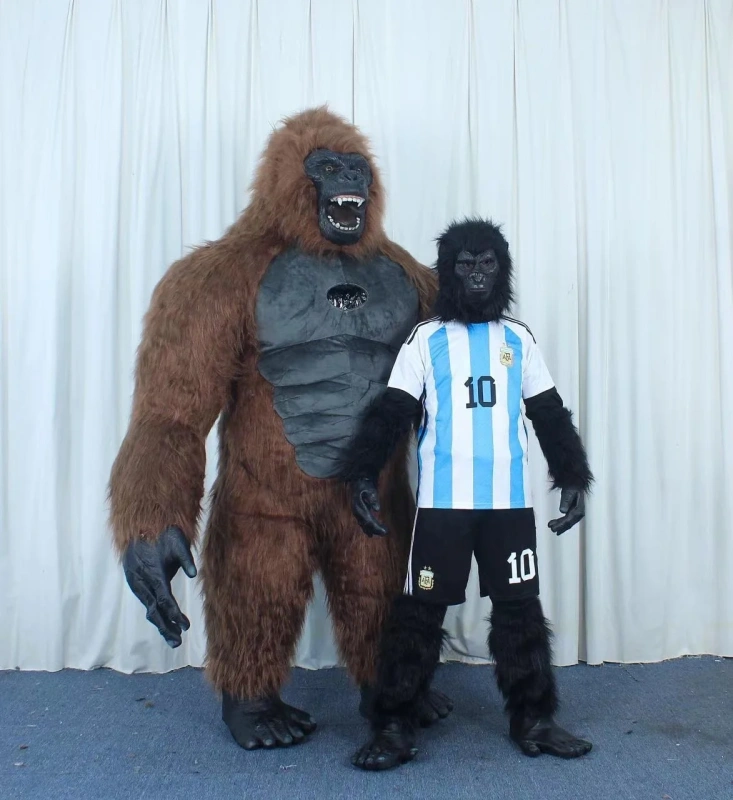 Inflatable Mascot Costume Cosplay Party Dress 2.2 meters New Brown Color Gorilla Mascot