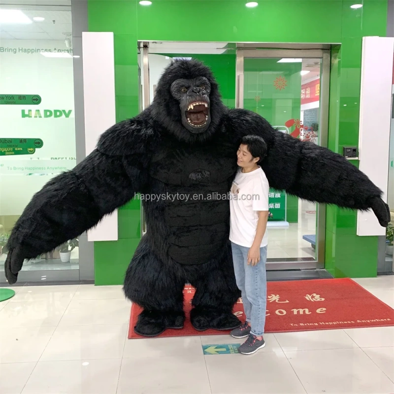 Realistic gorilla inflatable costume mascot animal King Kong giant inflatable dress costume