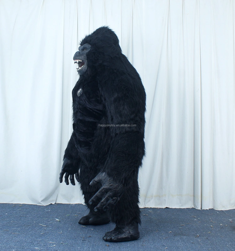Low price Hot New Party Blower Up Cloth Custom Animal Inflatable Mascot Costume Black Gorilla costume 2.2M