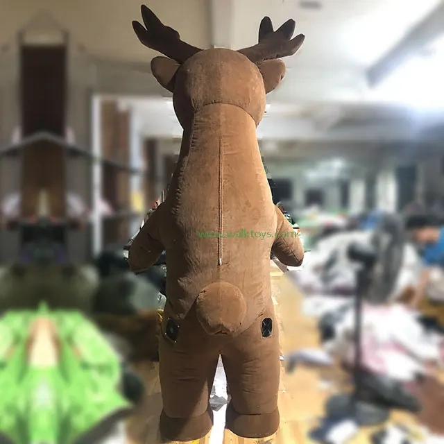 Rein Deer CE Giant Santa Claus Inflatable Mascot Costume Adult Fancy Dress Christmas animal