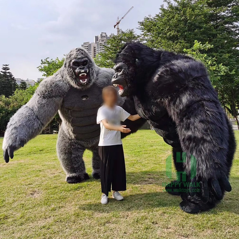 Custom size 2M 2.6M 3M Giant Realistic Inflatable Gorilla Mascot Costume For Events