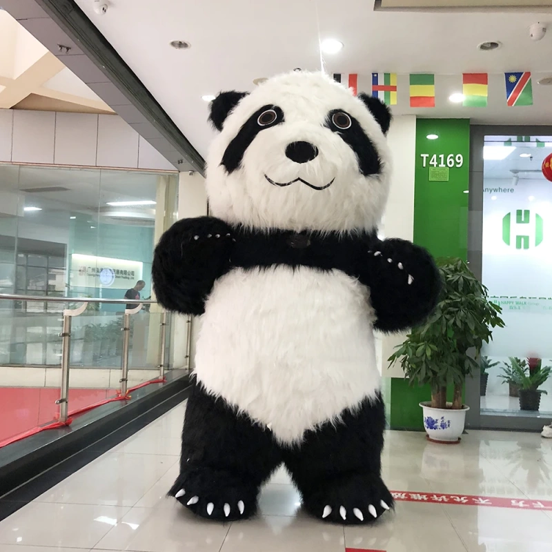 2M/2.6M/3M Giant adult panda costume inflatable, inflatable polar bear costume, mascot costume inflatable